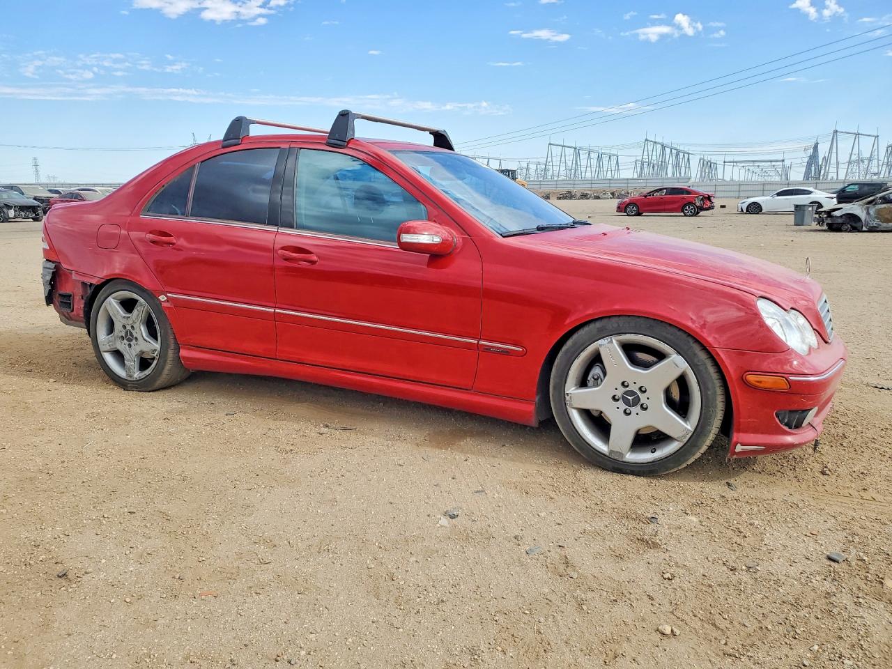 2005 Mercedes-benz C 230k Sport Sedan Red vin: WDBRF40J35F713063
