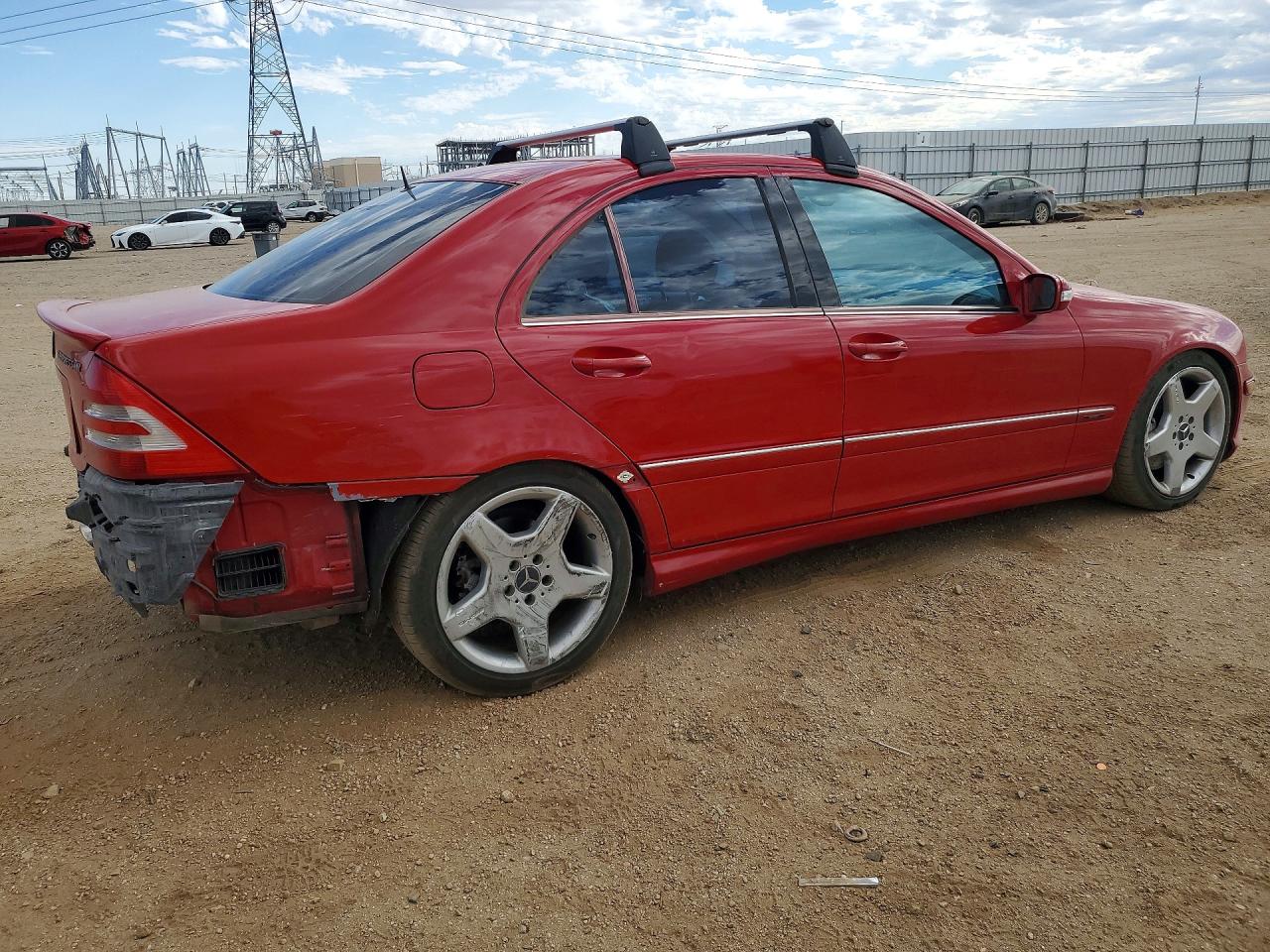 2005 Mercedes-benz C 230k Sport Sedan Red vin: WDBRF40J35F713063