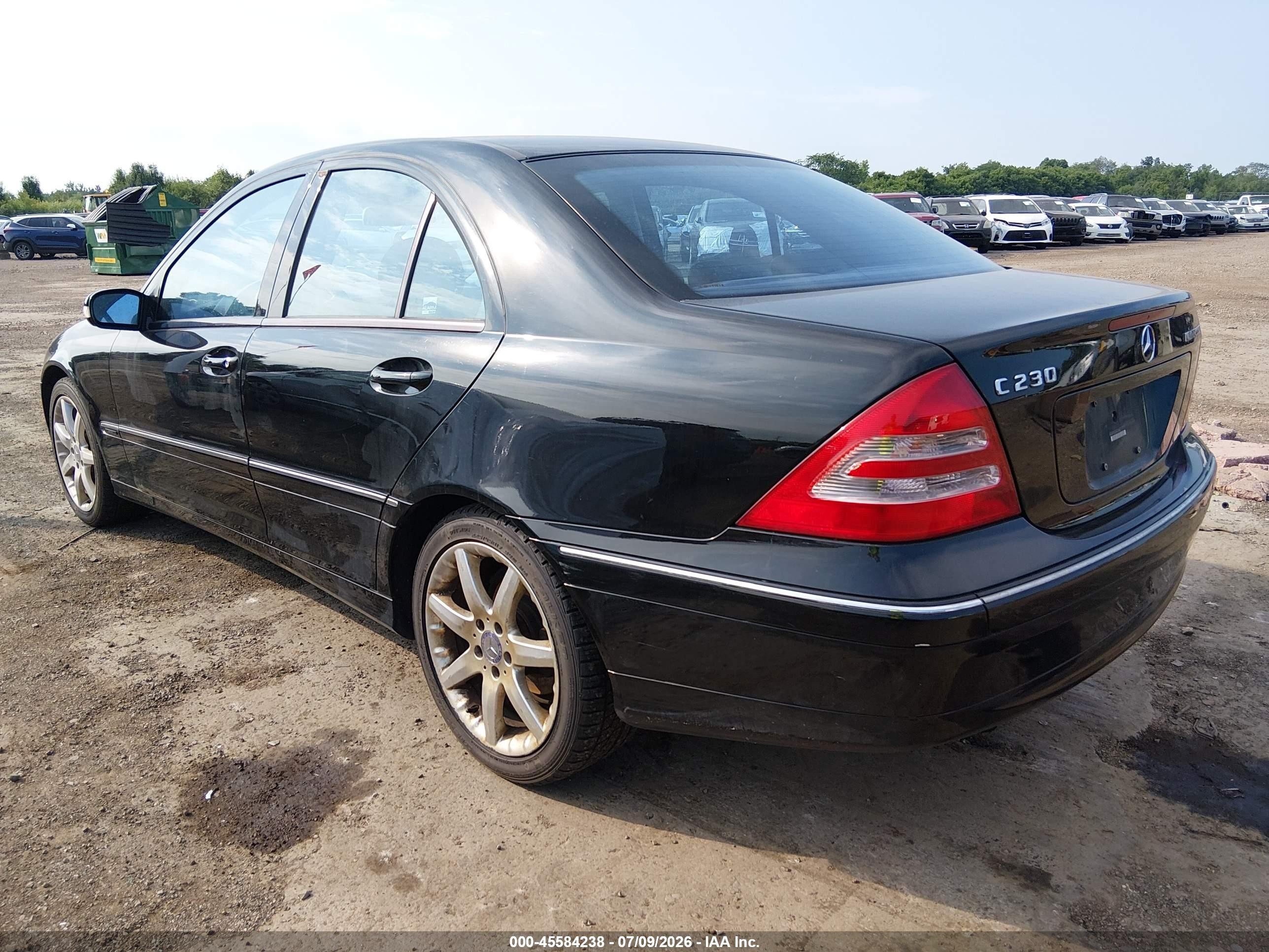 2004 Mercedes-benz C 230 Kompressor Sport/sport Черный vin: WDBRF40J44F447888