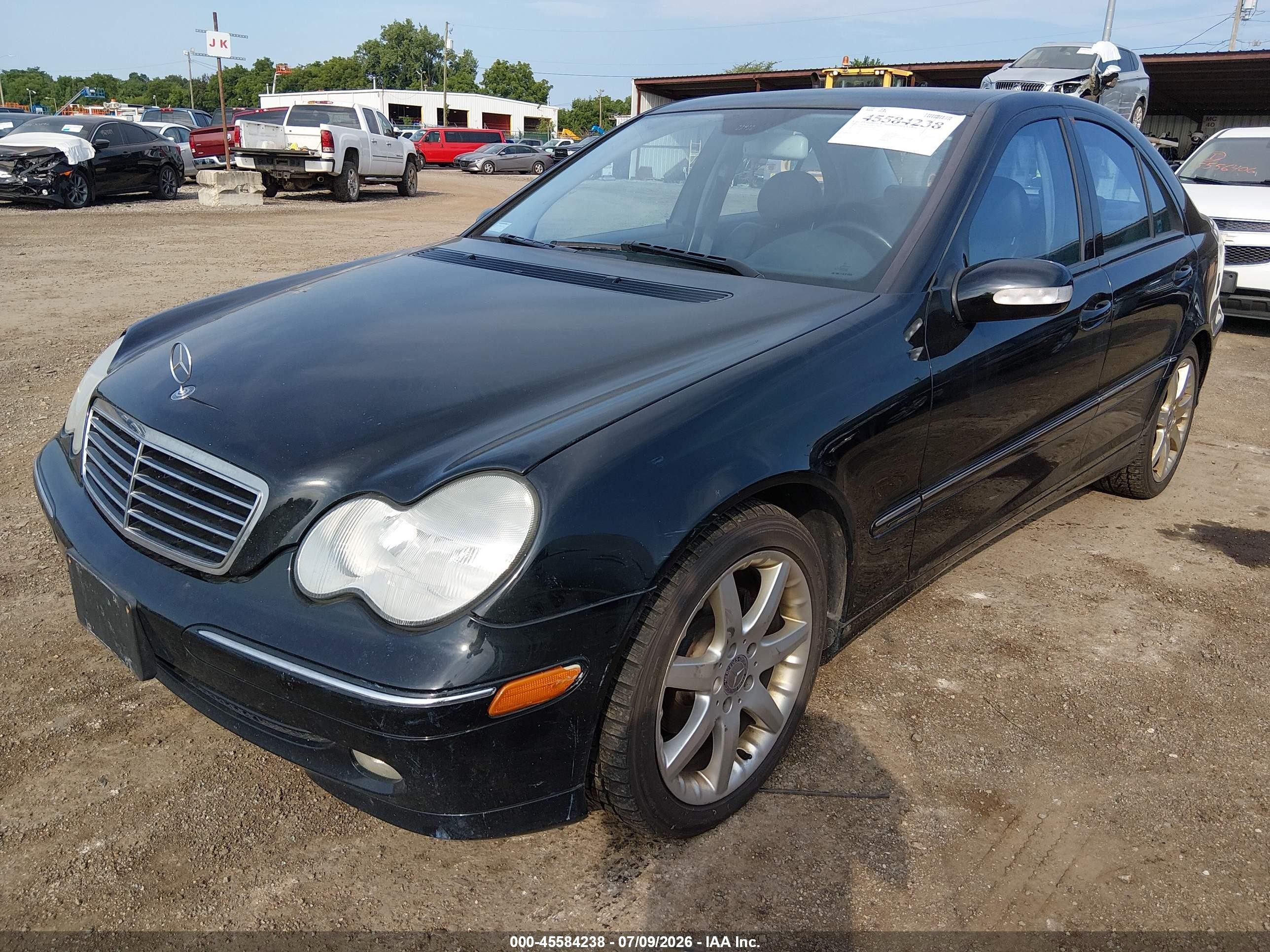 2004 Mercedes-benz C 230 Kompressor Sport/sport Черный vin: WDBRF40J44F447888