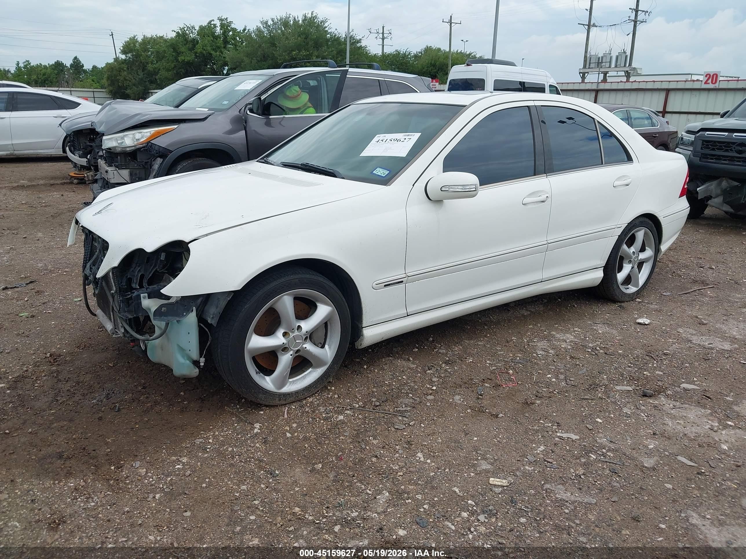 2005 Mercedes-benz C 230 Kompressor Sport White vin: WDBRF40J45F611416