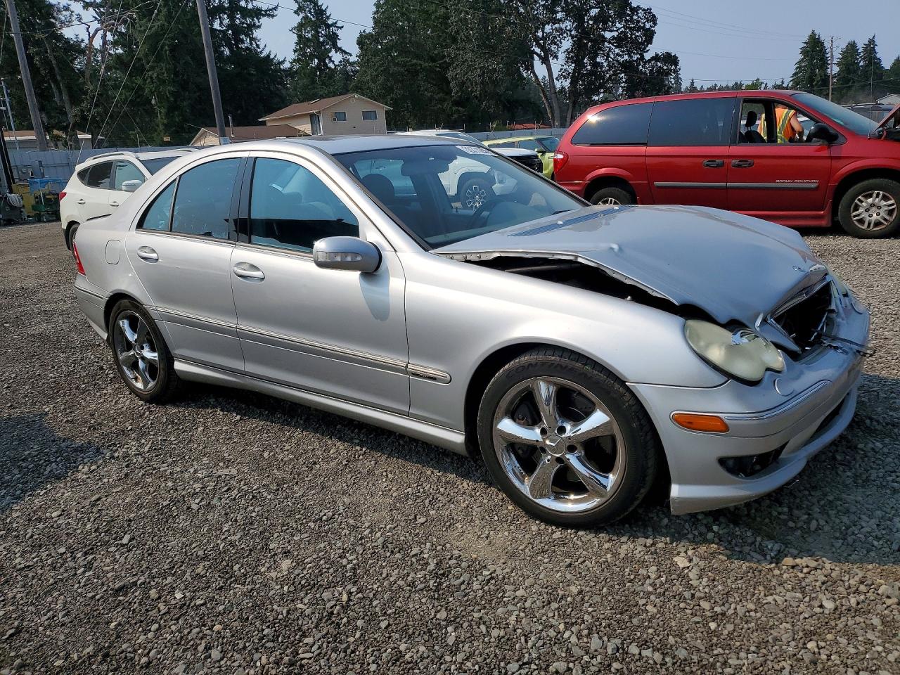 2005 Mercedes-benz C 230k Sport Sedan Silver vin: WDBRF40J45F646957