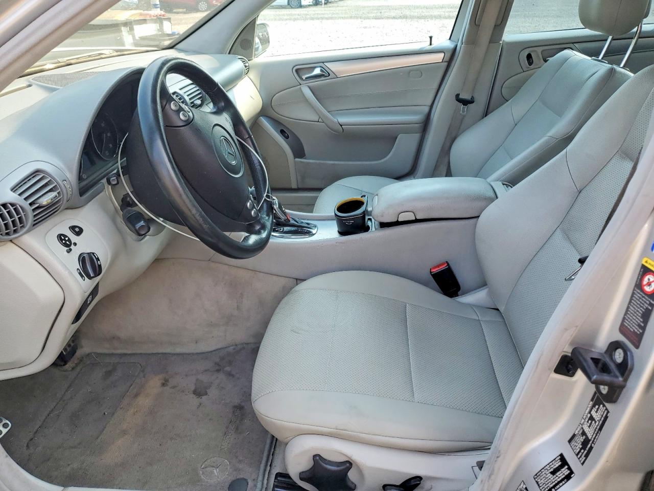 2005 Mercedes-benz C 230k Sport Sedan Silver vin: WDBRF40J45F646957