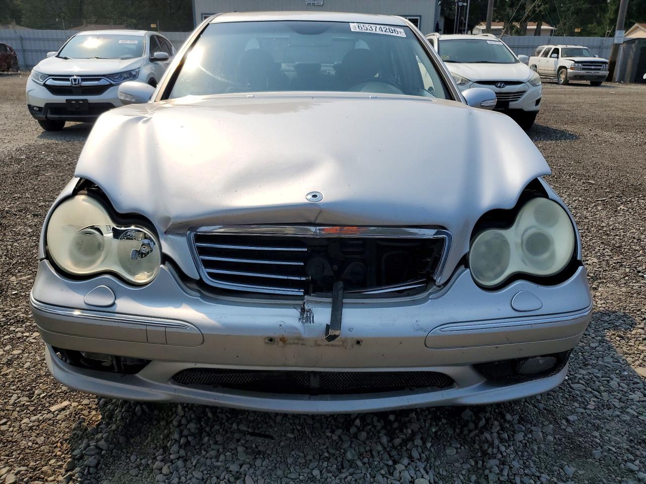 2005 Mercedes-benz C 230k Sport Sedan Silver vin: WDBRF40J45F646957