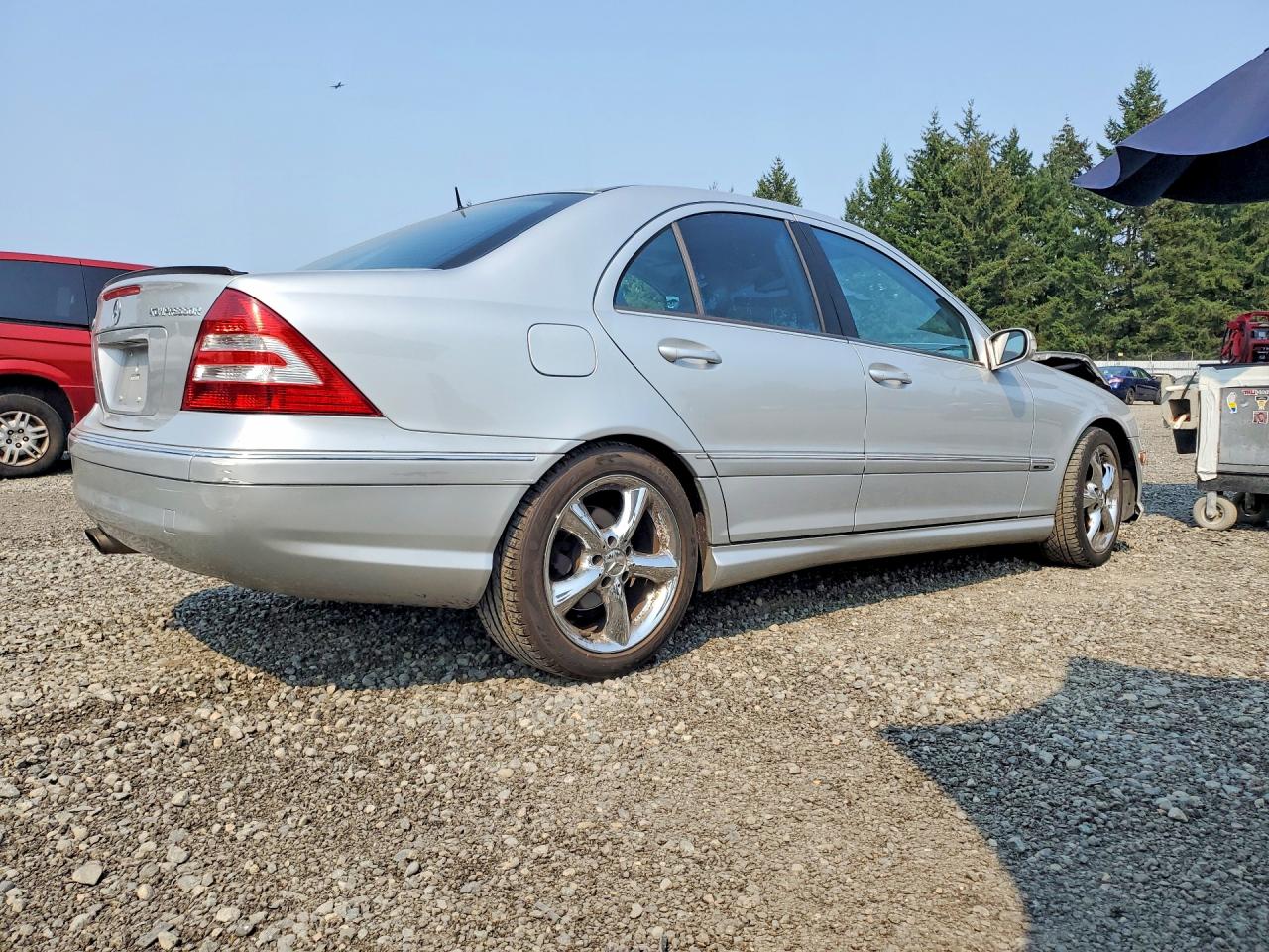 2005 Mercedes-benz C 230k Sport Sedan Silver vin: WDBRF40J45F646957