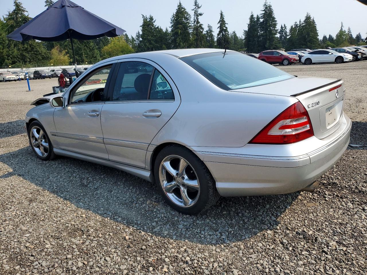 2005 Mercedes-benz C 230k Sport Sedan Silver vin: WDBRF40J45F646957