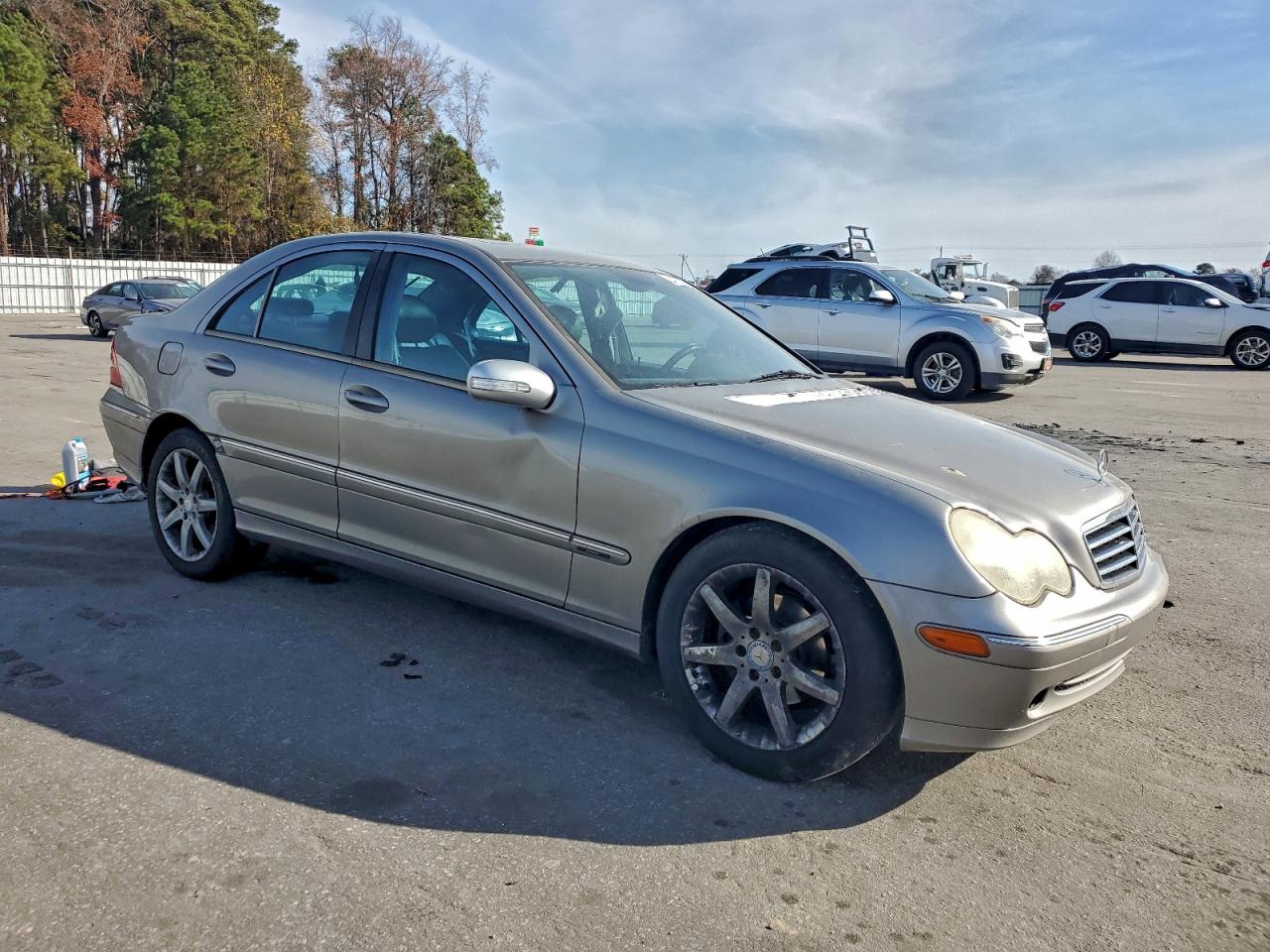 2003 Mercedes-benz C 230k Sport Sedan Silver vin: WDBRF40J53F420438