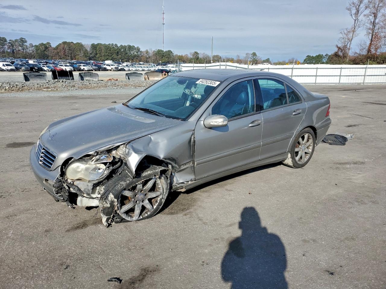 2003 Mercedes-benz C 230k Sport Sedan Silver vin: WDBRF40J53F420438