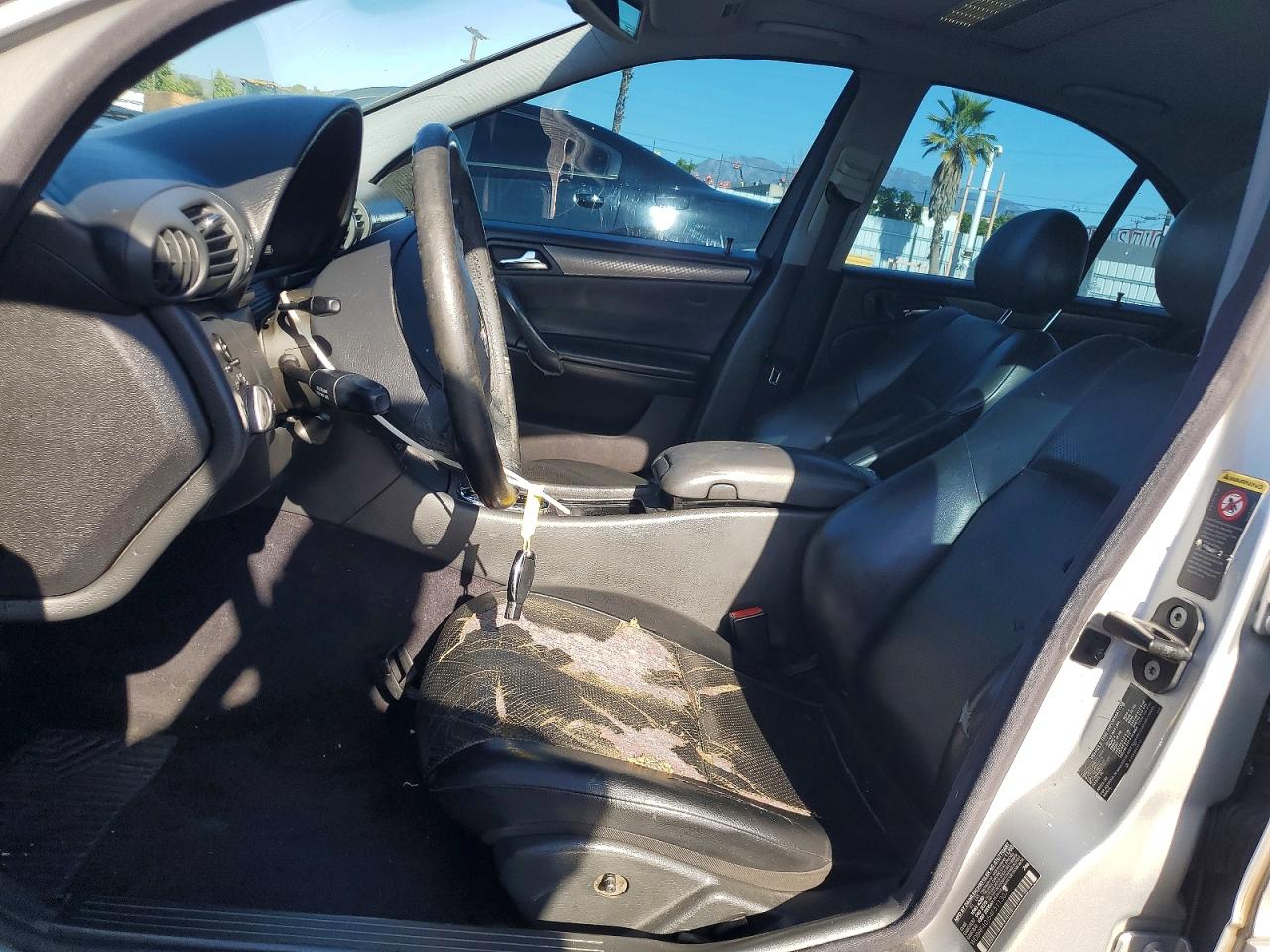 2004 Mercedes-benz C 230k Sport Sedan Silver vin: WDBRF40J54F511307