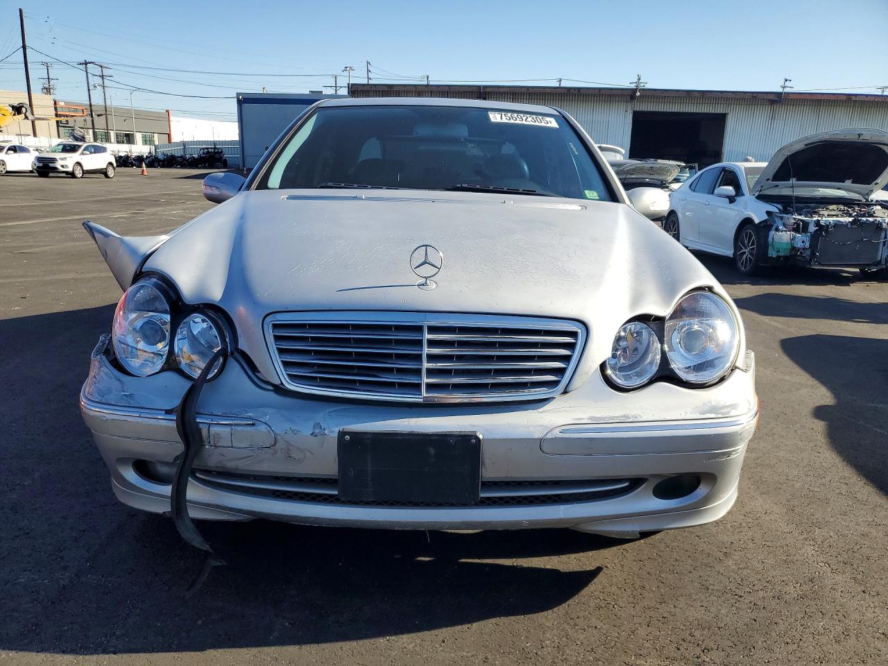 2004 Mercedes-benz C 230k Sport Sedan Silver vin: WDBRF40J54F511307