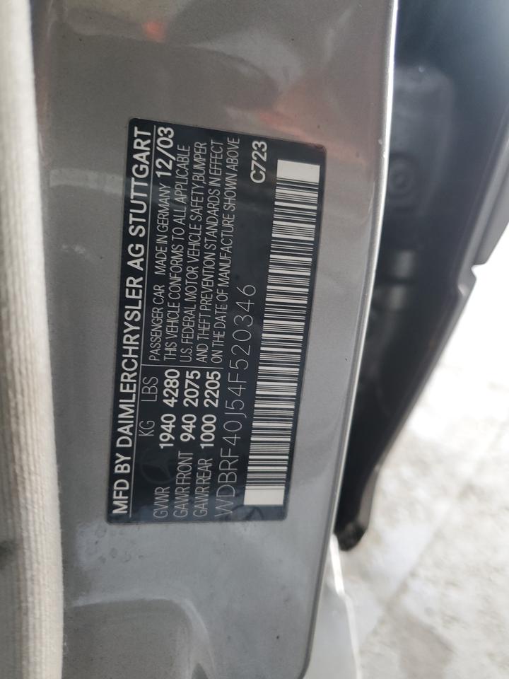 2004 Mercedes-benz C 230k Sport Sedan Серебряный vin: WDBRF40J54F520346