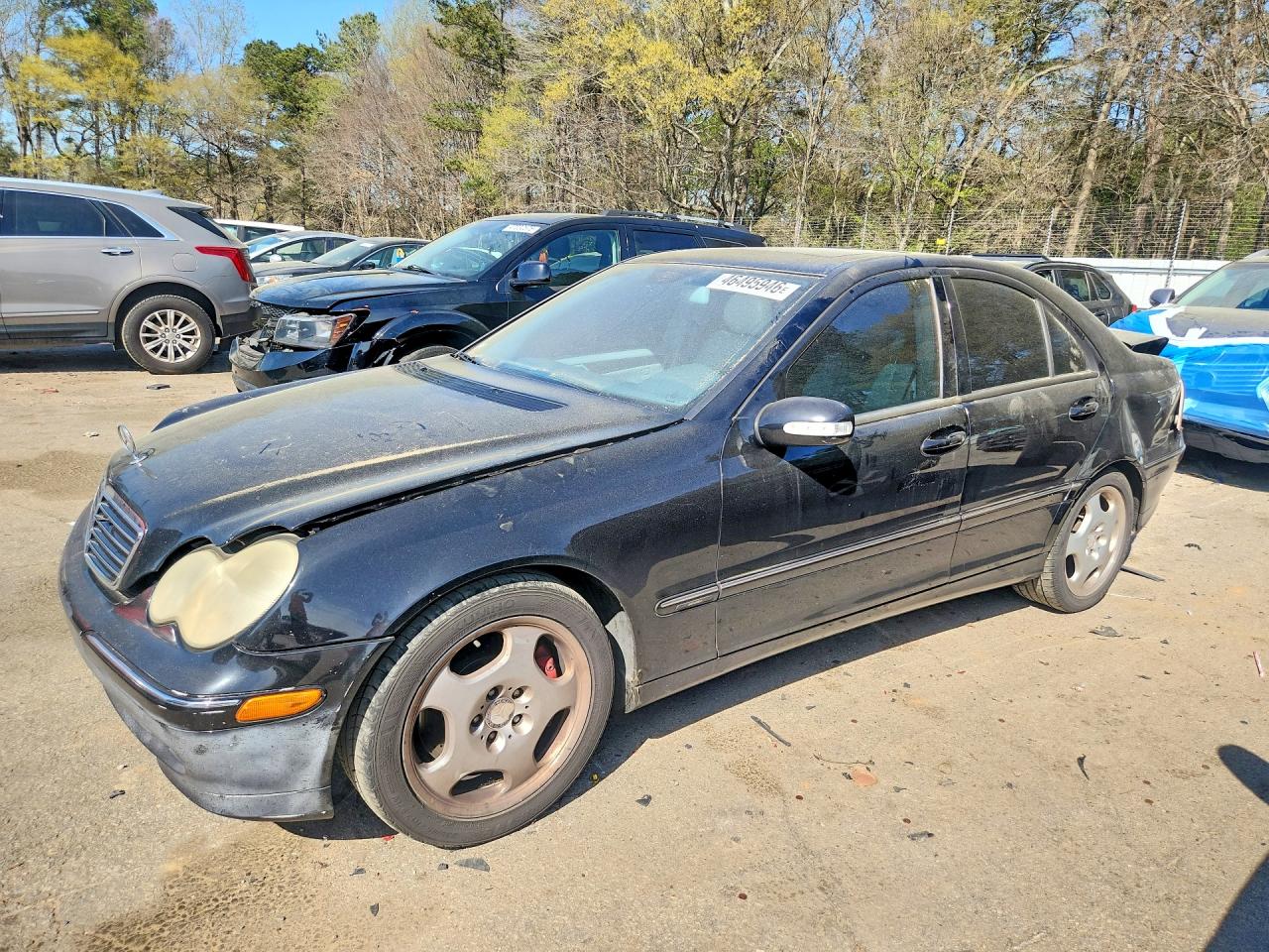2004 Mercedes-benz C 230k Sport Sedan Black vin: WDBRF40J54F536305