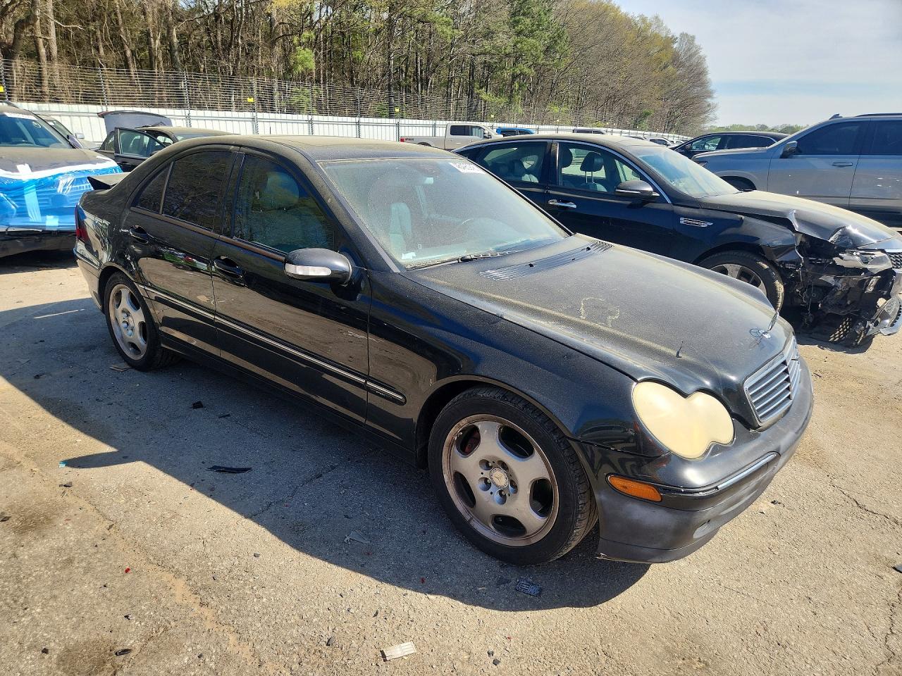 2004 Mercedes-benz C 230k Sport Sedan Black vin: WDBRF40J54F536305