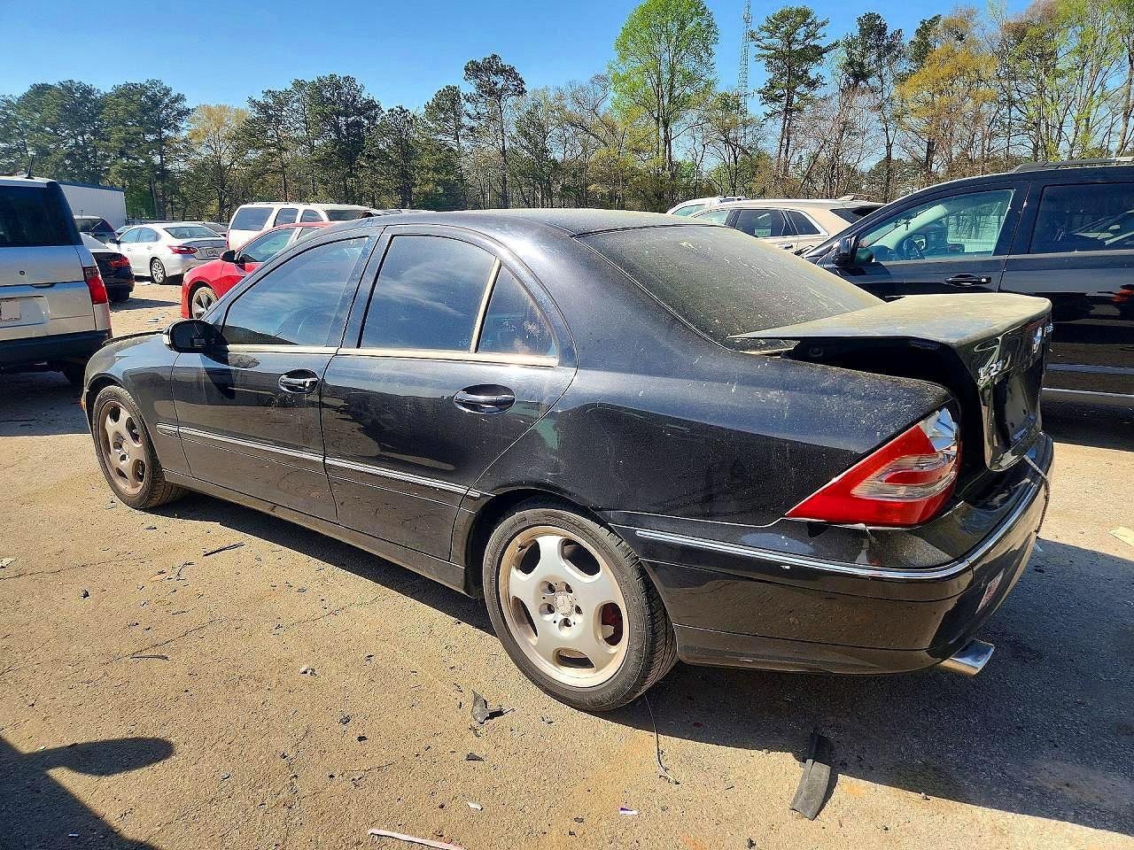 2004 Mercedes-benz C 230k Sport Sedan Black vin: WDBRF40J54F536305
