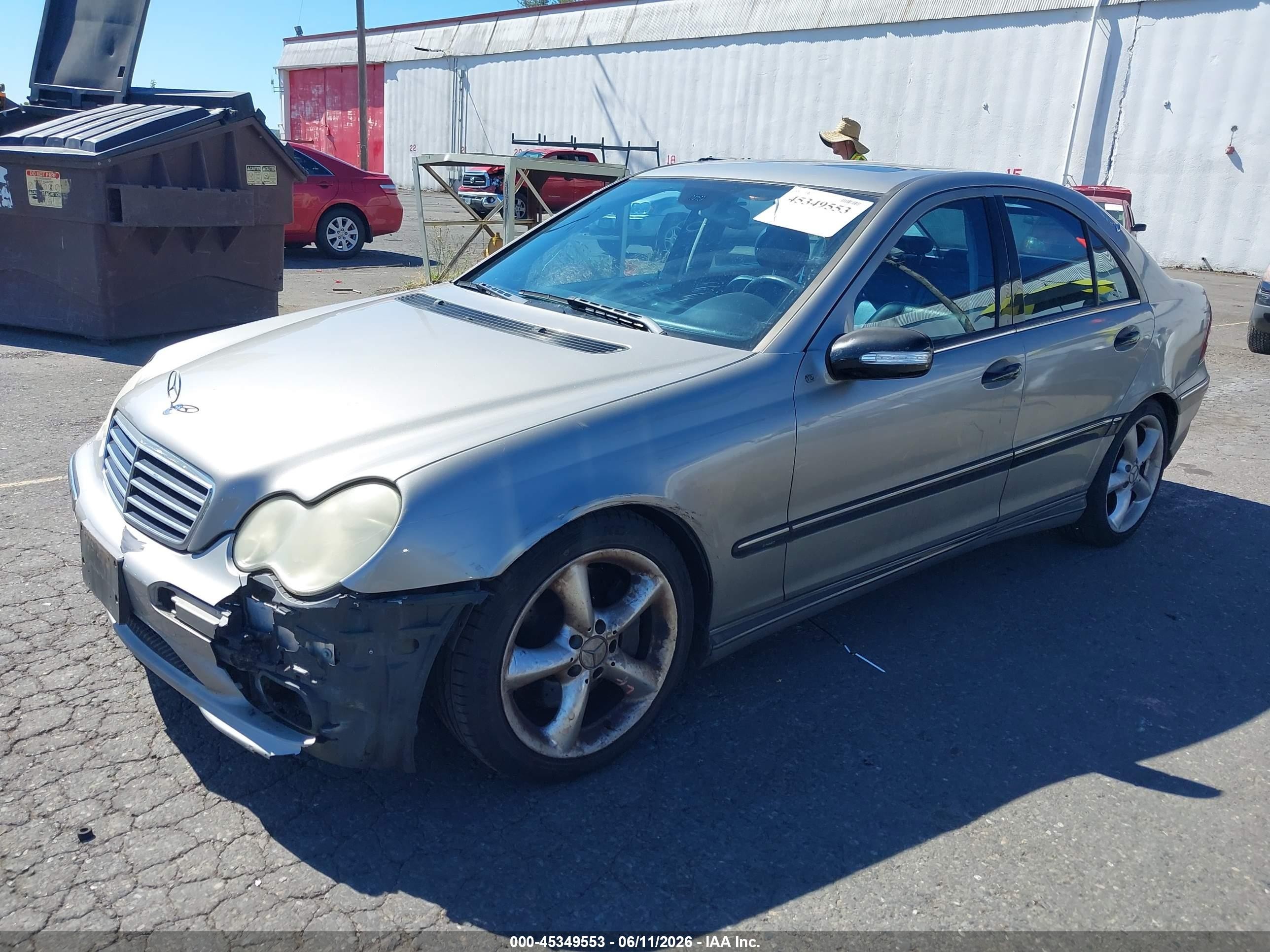 2005 Mercedes-benz C 230 Kompressor Sport Silver vin: WDBRF40J55F551310