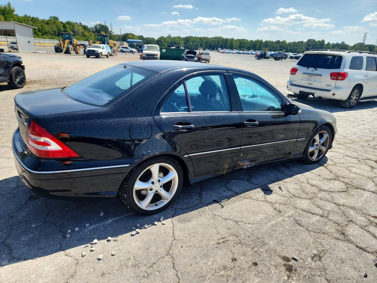 2005 Mercedes-benz C 230k Sport Sedan Black vin: WDBRF40J55F592472