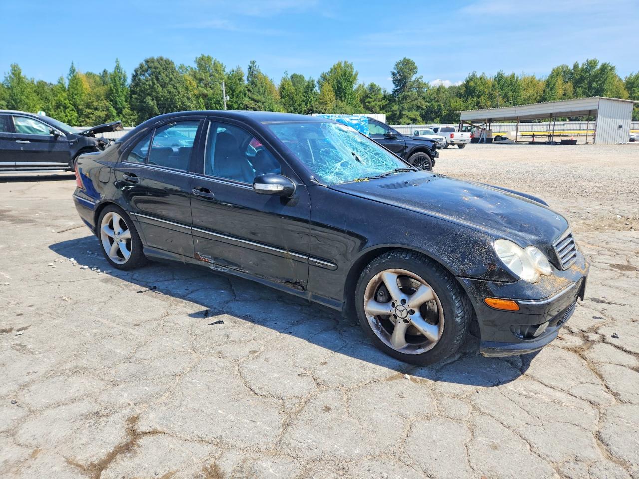 2005 Mercedes-benz C 230k Sport Sedan Black vin: WDBRF40J55F592472