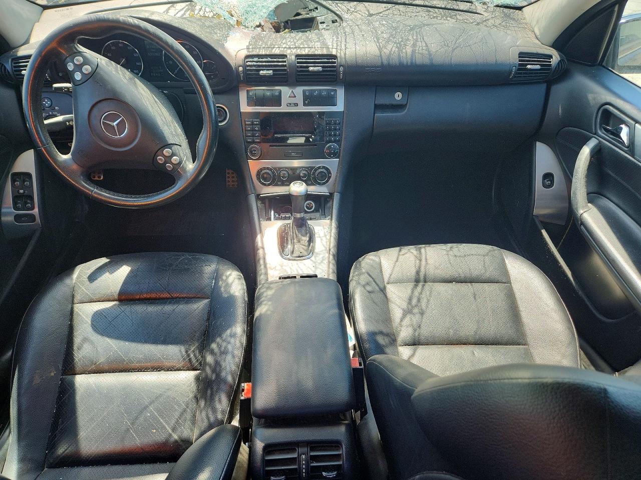 2005 Mercedes-benz C 230k Sport Sedan Black vin: WDBRF40J55F592472