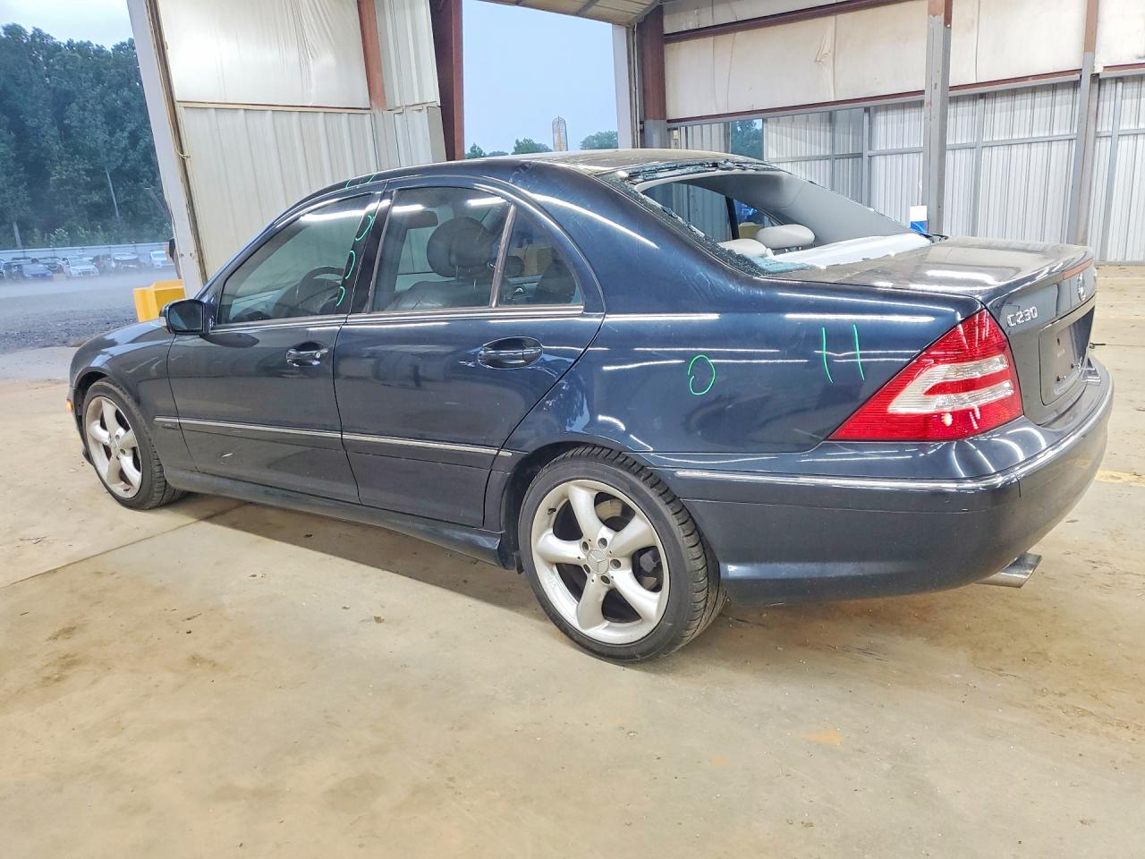 2005 Mercedes-benz C 230k Sport Sedan Blue vin: WDBRF40J55F658101