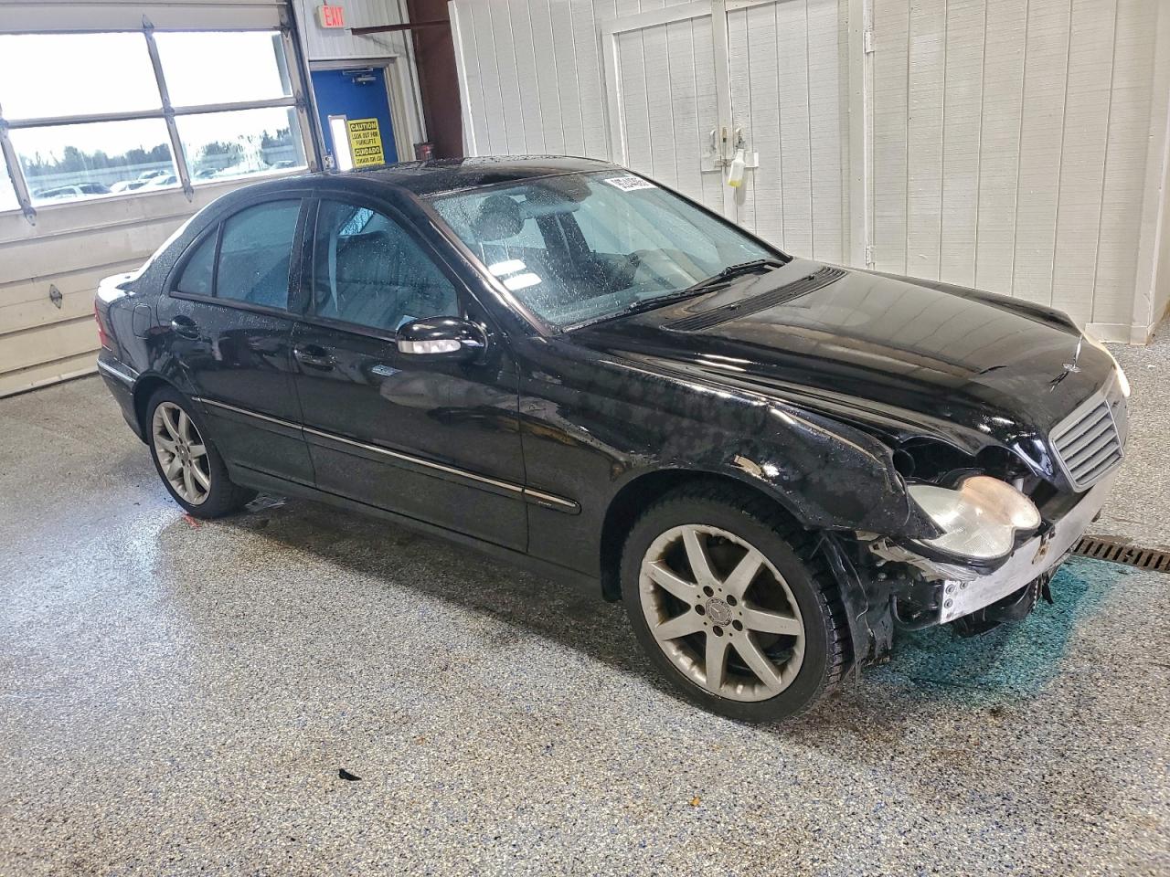 2004 Mercedes-benz C 230k Sport Sedan Black vin: WDBRF40J64F449724