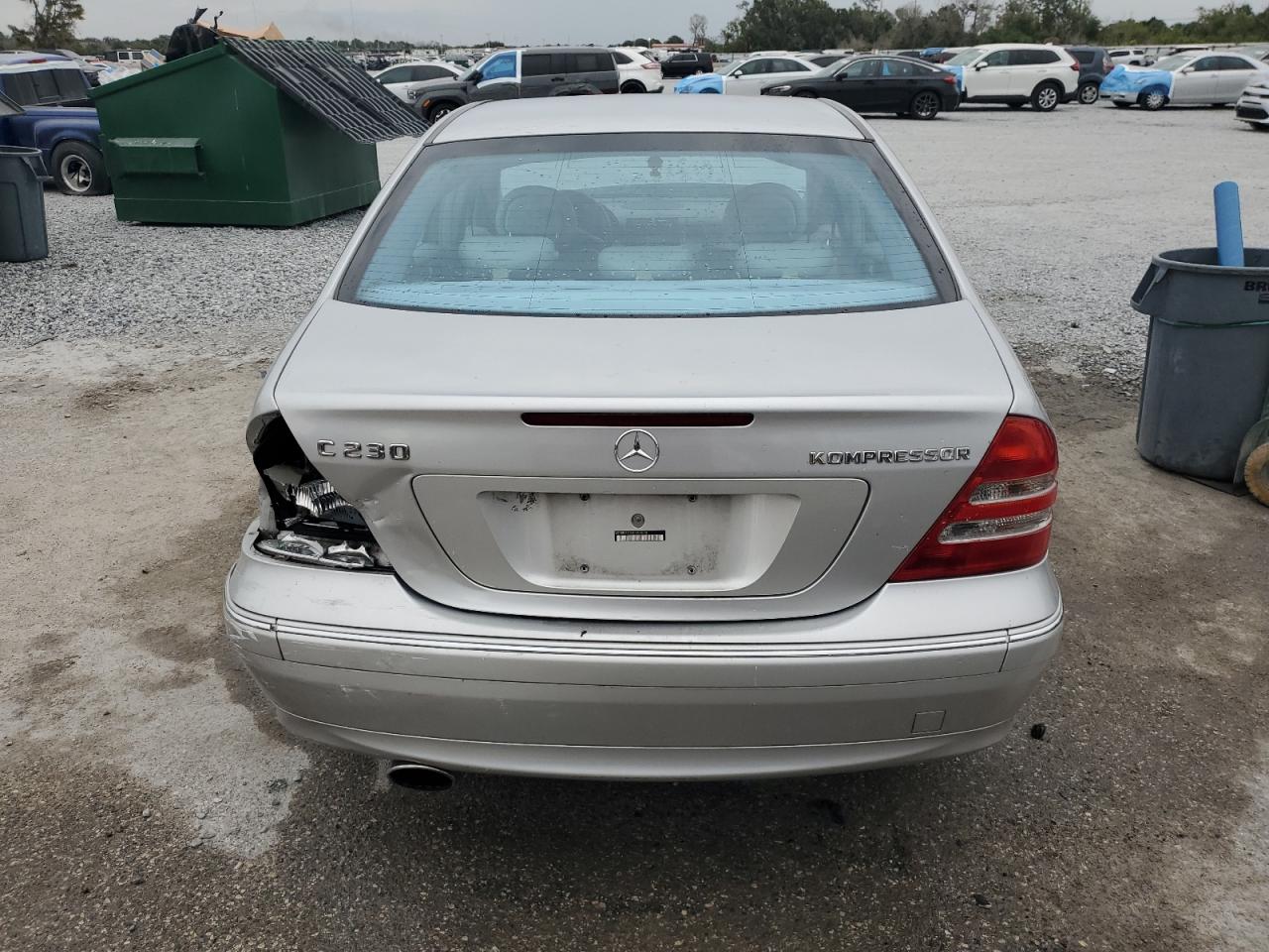 2004 Mercedes-benz C 230k Sport Sedan Silver vin: WDBRF40J64F553534