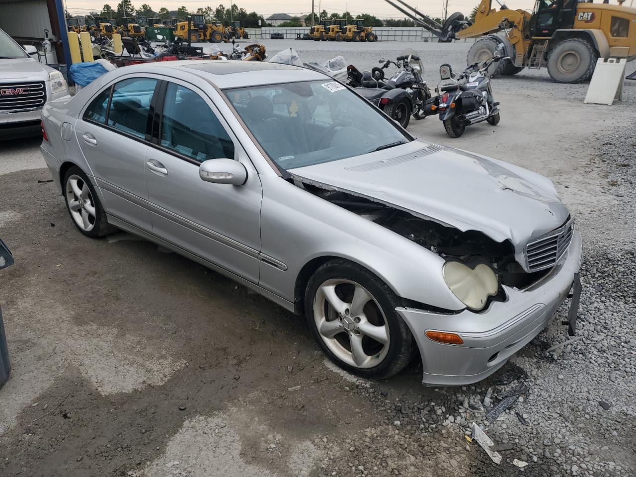 2004 Mercedes-benz C 230k Sport Sedan Silver vin: WDBRF40J64F553534