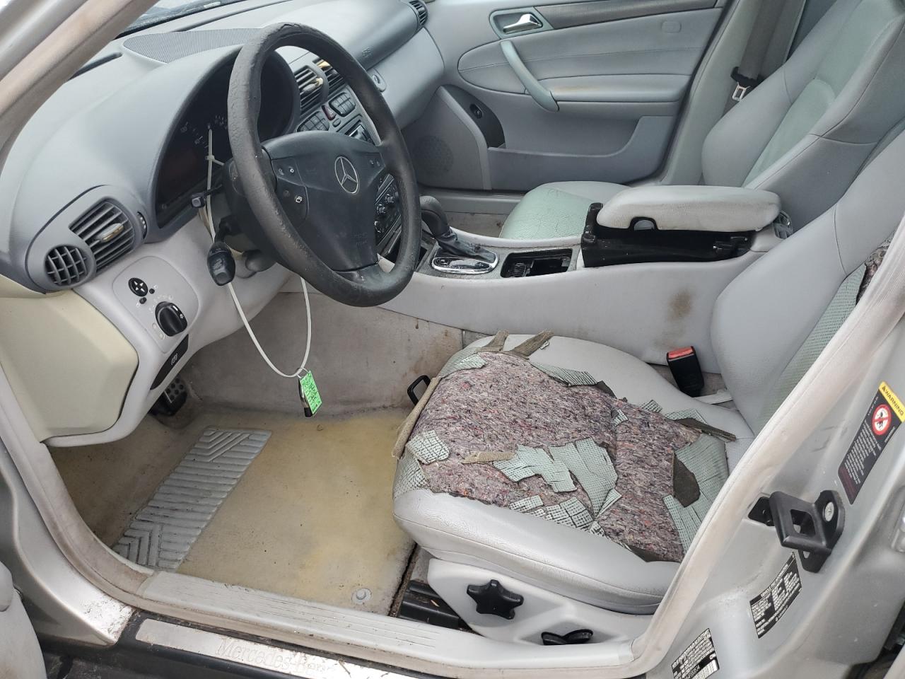 2004 Mercedes-benz C 230k Sport Sedan Silver vin: WDBRF40J64F553534