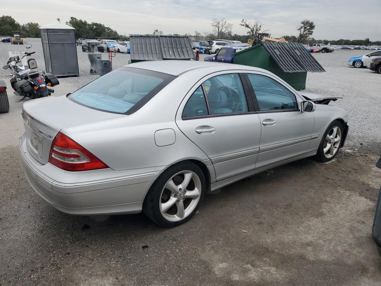 2004 Mercedes-benz C 230k Sport Sedan Silver vin: WDBRF40J64F553534