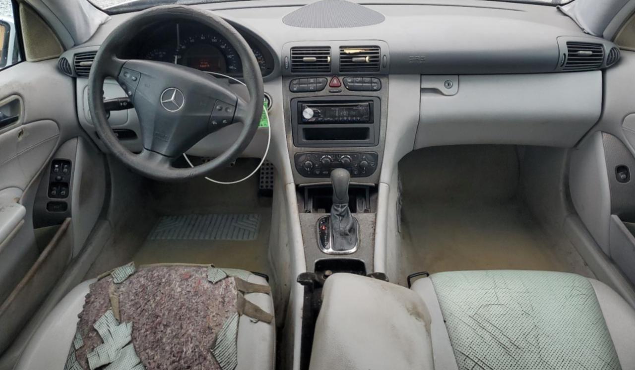 2004 Mercedes-benz C 230k Sport Sedan Silver vin: WDBRF40J64F553534