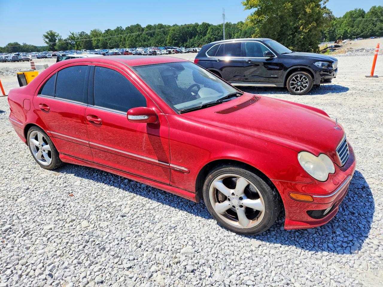 2005 Mercedes-benz C 230k Sport Sedan Red vin: WDBRF40J65A760066