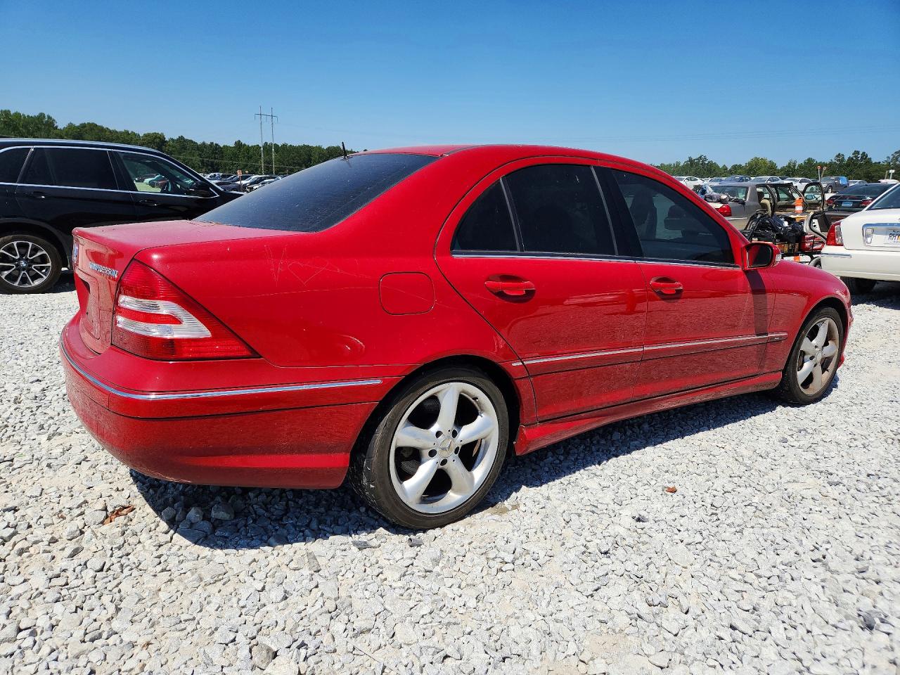 2005 Mercedes-benz C 230k Sport Sedan Red vin: WDBRF40J65A760066