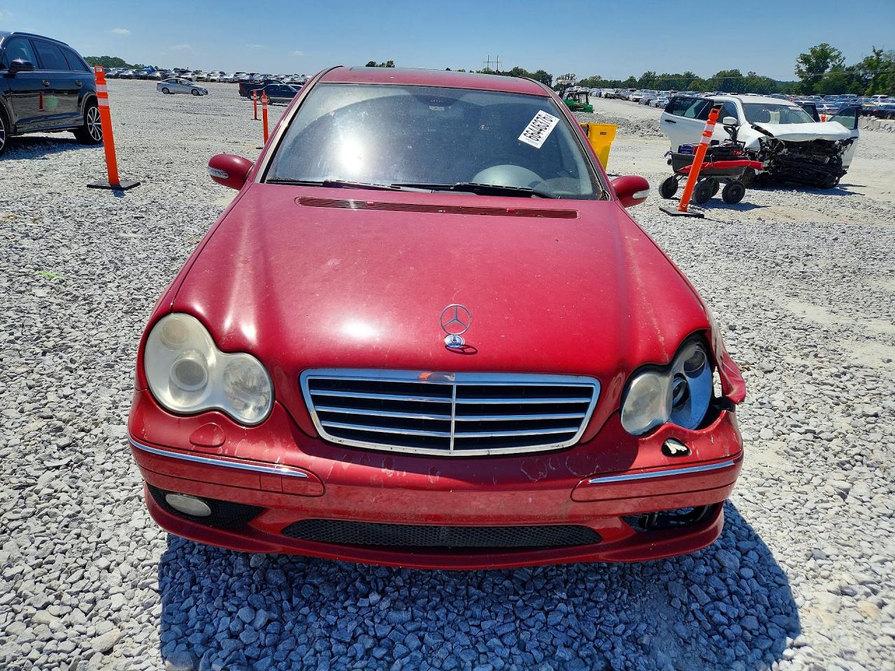 2005 Mercedes-benz C 230k Sport Sedan Red vin: WDBRF40J65A760066