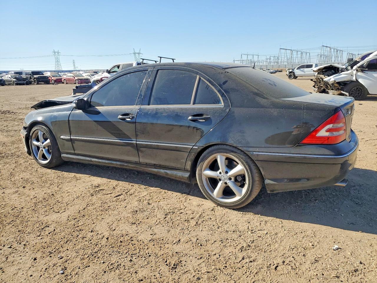 2005 Mercedes-benz C 230k Sport Sedan Black vin: WDBRF40J65F670399