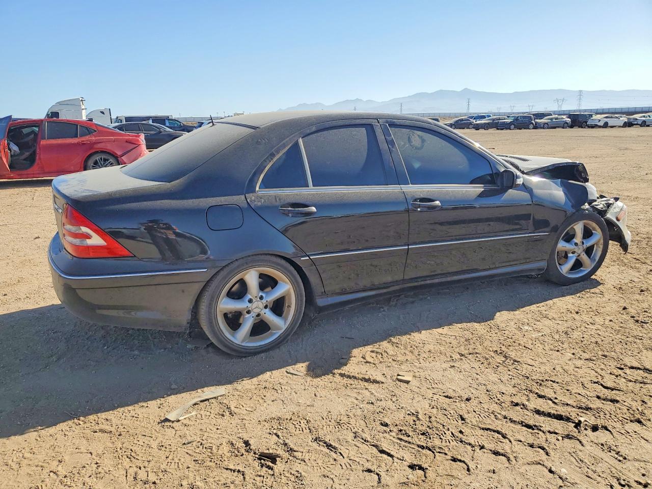 2005 Mercedes-benz C 230k Sport Sedan Black vin: WDBRF40J65F670399