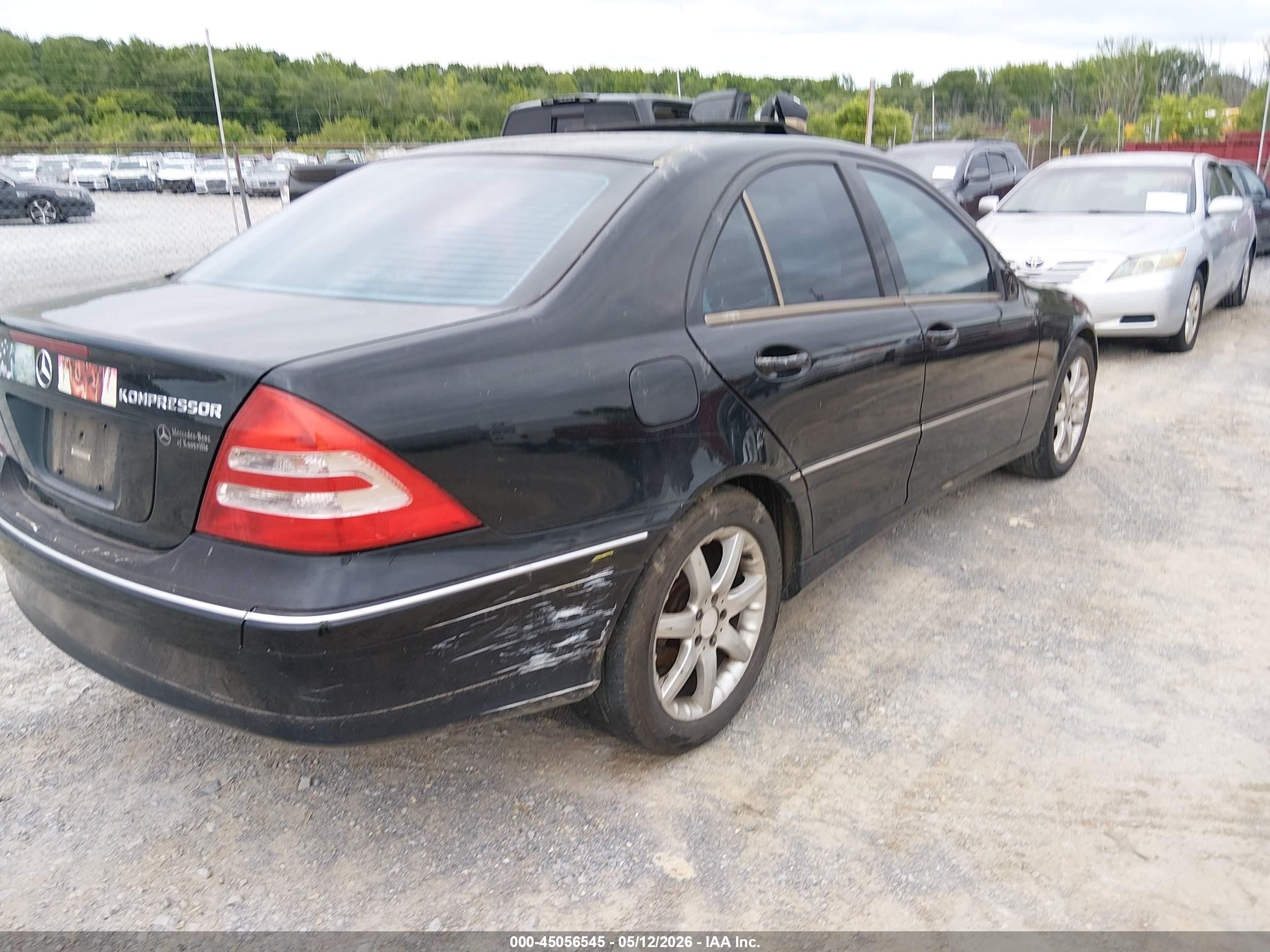 2003 Mercedes-benz C 230 Kompressor Sport Black vin: WDBRF40J73A515497