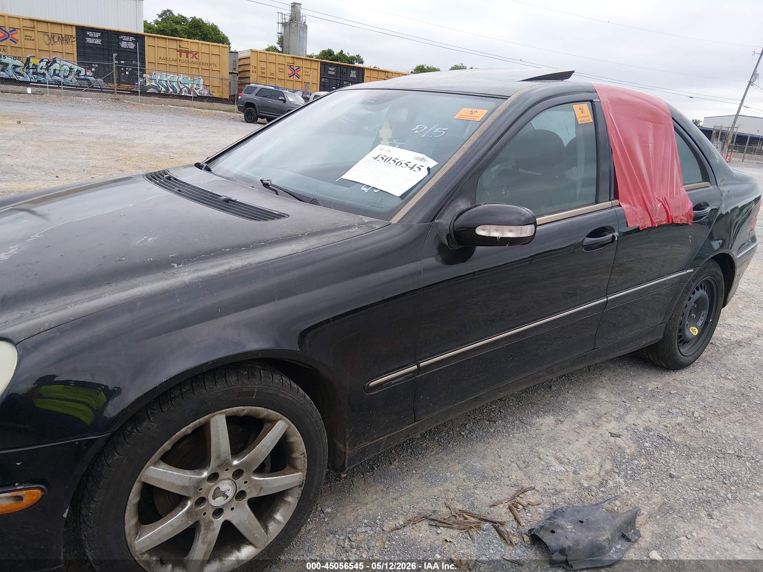 2003 Mercedes-benz C 230 Kompressor Sport Black vin: WDBRF40J73A515497