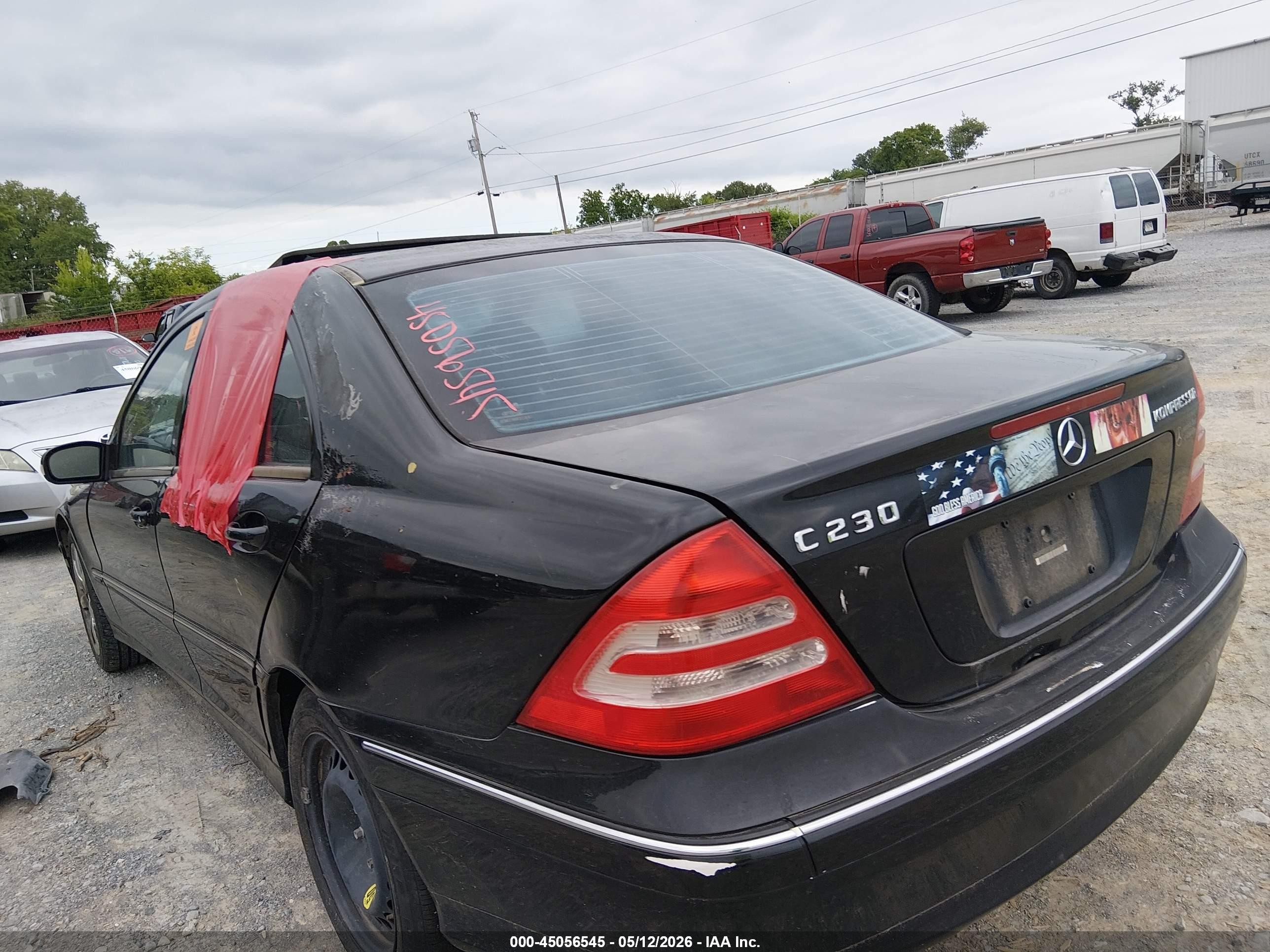 2003 Mercedes-benz C 230 Kompressor Sport Black vin: WDBRF40J73A515497