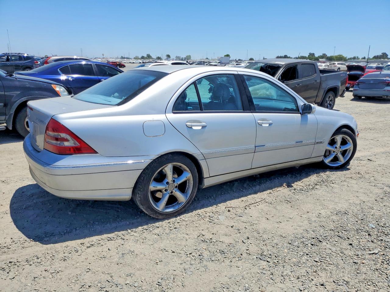2004 Mercedes-benz C 230k Sport Sedan Silver vin: WDBRF40J74A629355