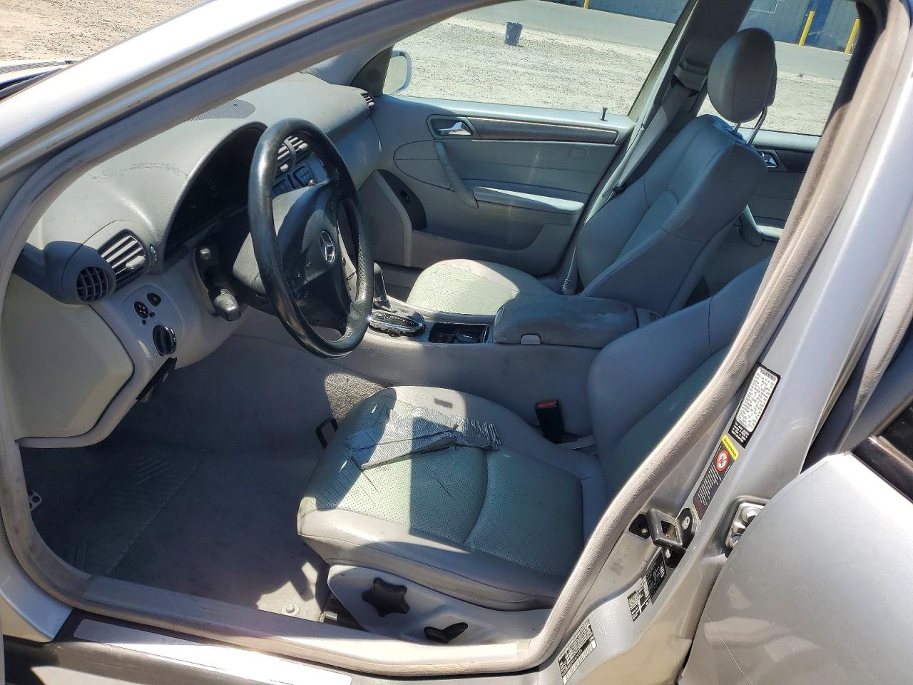 2004 Mercedes-benz C 230k Sport Sedan Silver vin: WDBRF40J74A629355