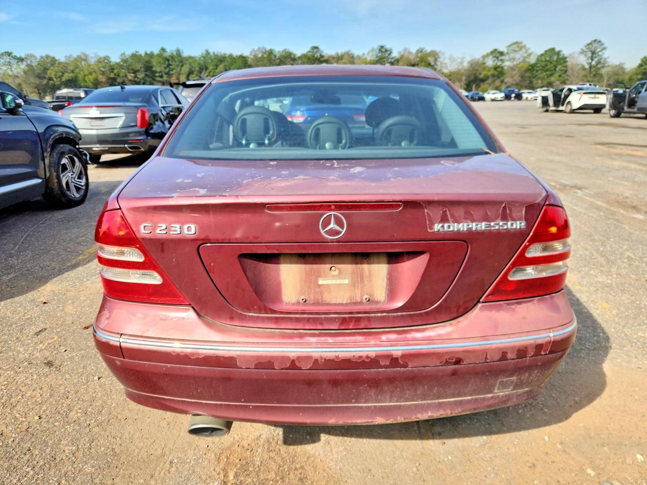 2004 Mercedes-benz C 230k Sport Sedan Red vin: WDBRF40J74A647953