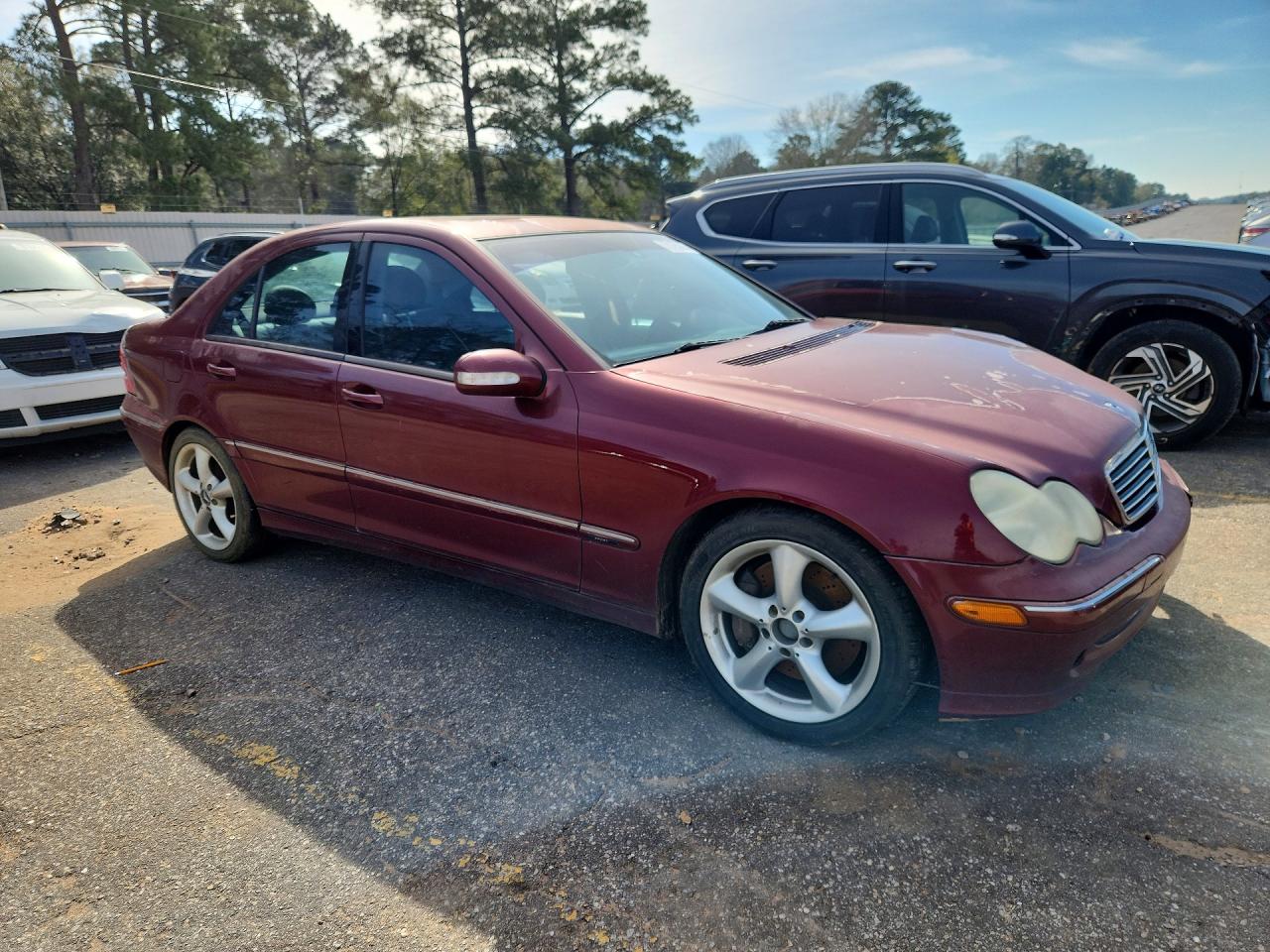 2004 Mercedes-benz C 230k Sport Sedan Red vin: WDBRF40J74A647953
