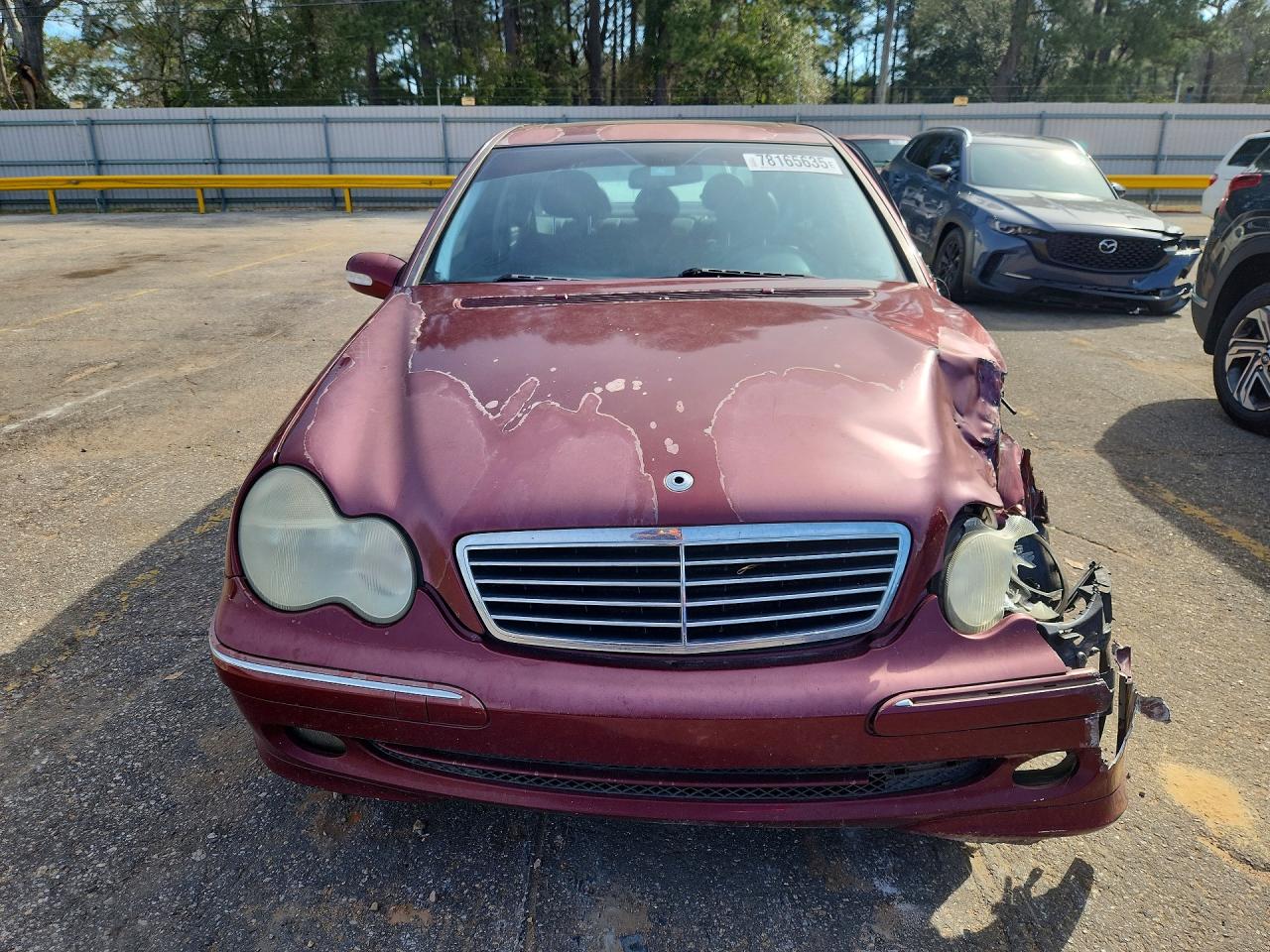 2004 Mercedes-benz C 230k Sport Sedan Red vin: WDBRF40J74A647953