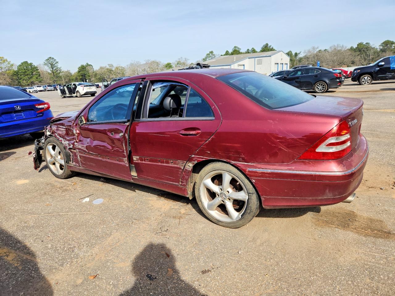 2004 Mercedes-benz C 230k Sport Sedan Red vin: WDBRF40J74A647953