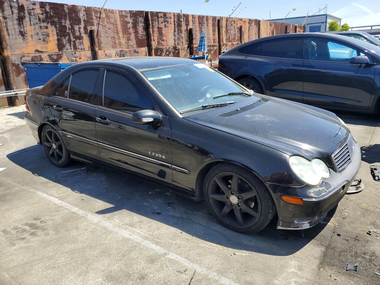 2004 Mercedes-benz C 230k Sport Sedan Black vin: WDBRF40J74F484482