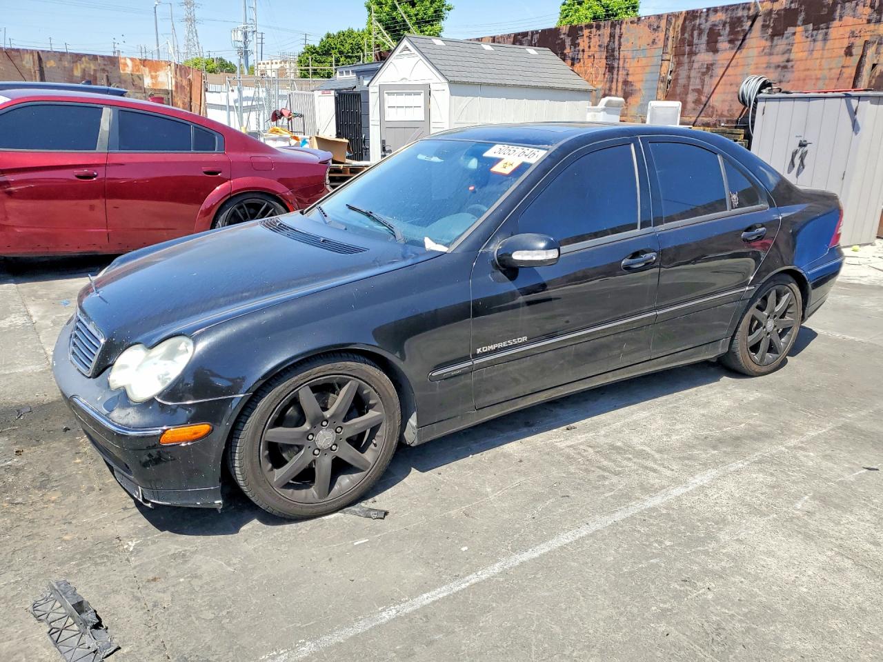 2004 Mercedes-benz C 230k Sport Sedan Black vin: WDBRF40J74F484482