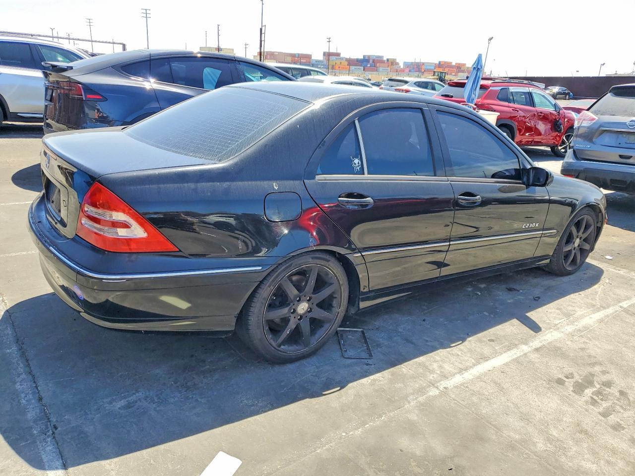 2004 Mercedes-benz C 230k Sport Sedan Black vin: WDBRF40J74F484482