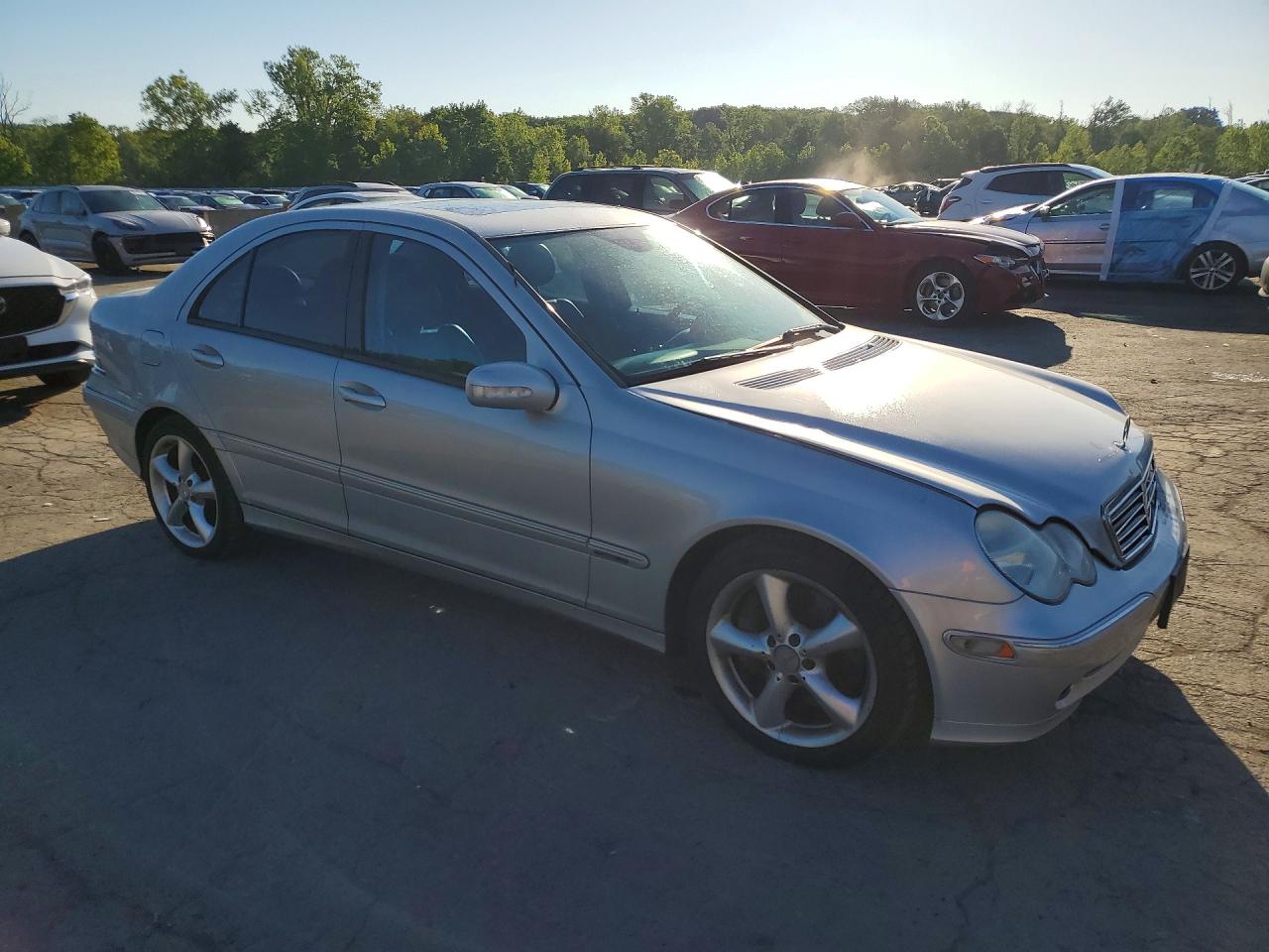 2004 Mercedes-benz C 230k Sport Sedan Silver vin: WDBRF40J74F523961