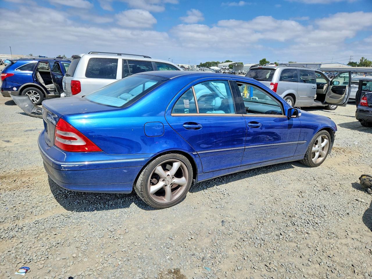 2004 Mercedes-benz C 230k Sport Sedan Blue vin: WDBRF40J74F548598