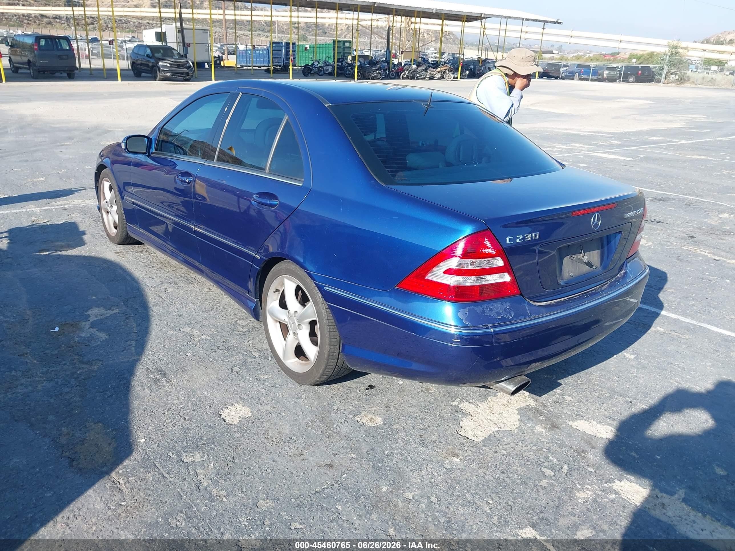2005 Mercedes-benz C 230 Kompressor Sport Blue vin: WDBRF40J75F715169