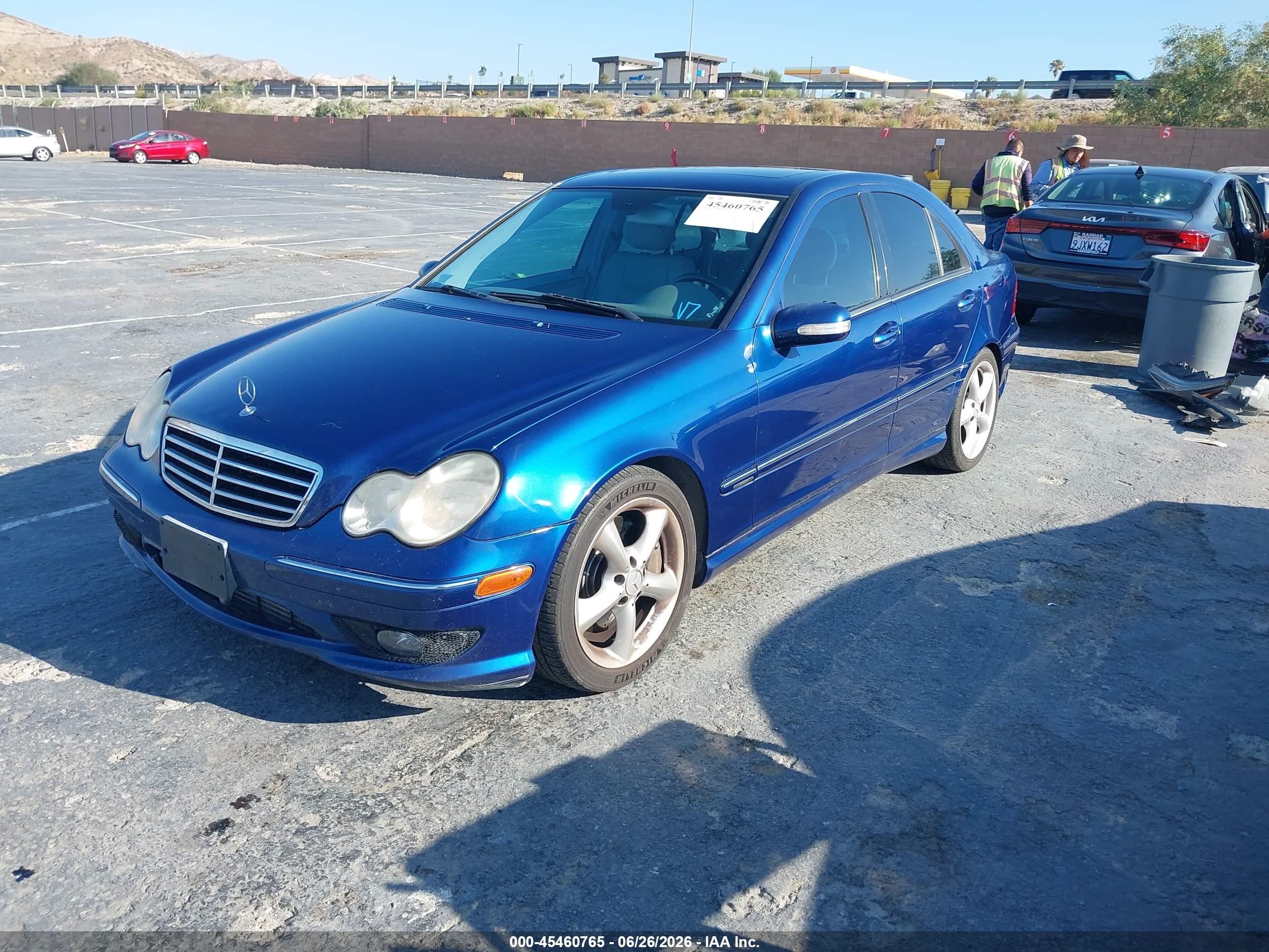 2005 Mercedes-benz C 230 Kompressor Sport Blue vin: WDBRF40J75F715169